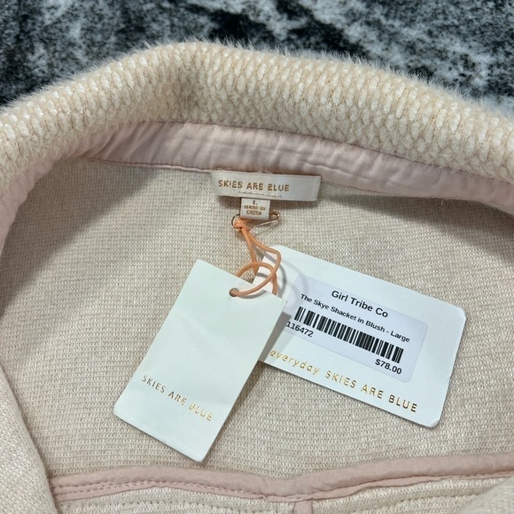 Skies Are Blue The Skye Shackleton in Blush Sweater-Jacket with Pockets - Picture 9 of 16